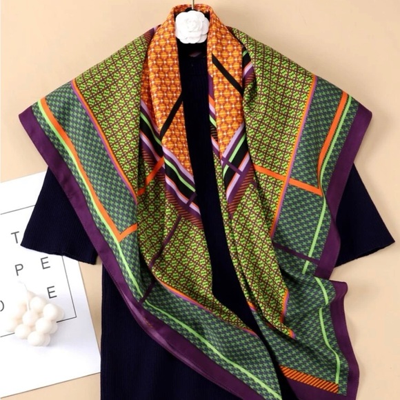 Silk Blend Scarf [36in x 36in] NWOT - Picture 6 of 6